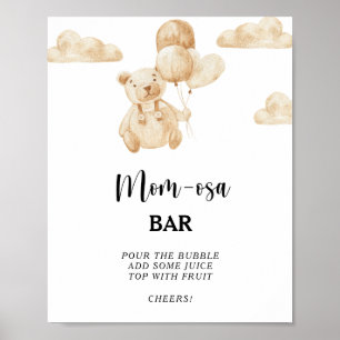 Póster de Teddy Bear \ Mom-osa bar