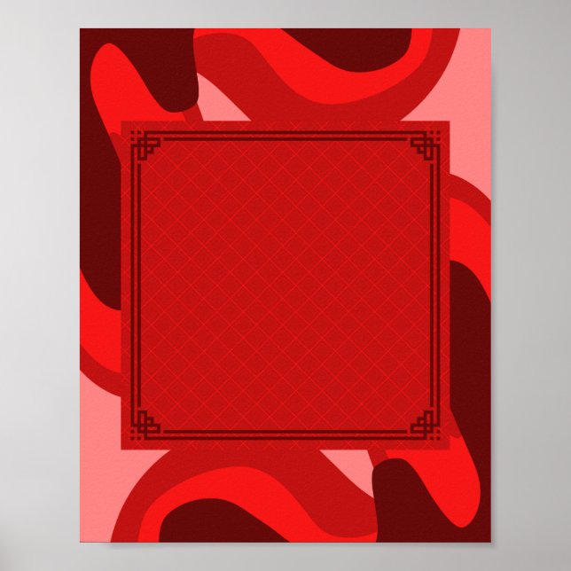 Póster de Tema Rojo para Eventos (Frente)