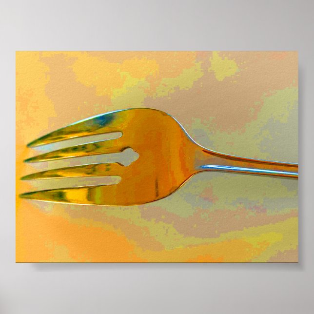 Póster de tenedor de chef (Frente)