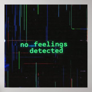 Póster de terminal sin sentimientos detectados por