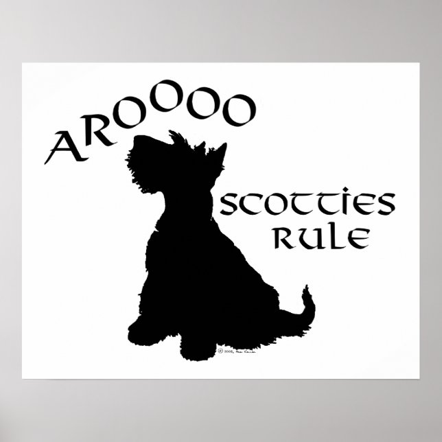 Póster de Terrier Escocés (Frente)