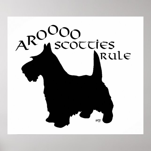 Póster de Terrier Escocés (Frente)