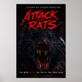 Póster de terror de criatura en primer plano - Cos