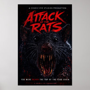 Póster de terror de criatura en primer plano - Cos