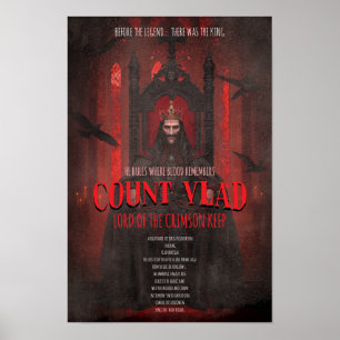 Póster de Terror del Conde Vlad Gótico Drácula