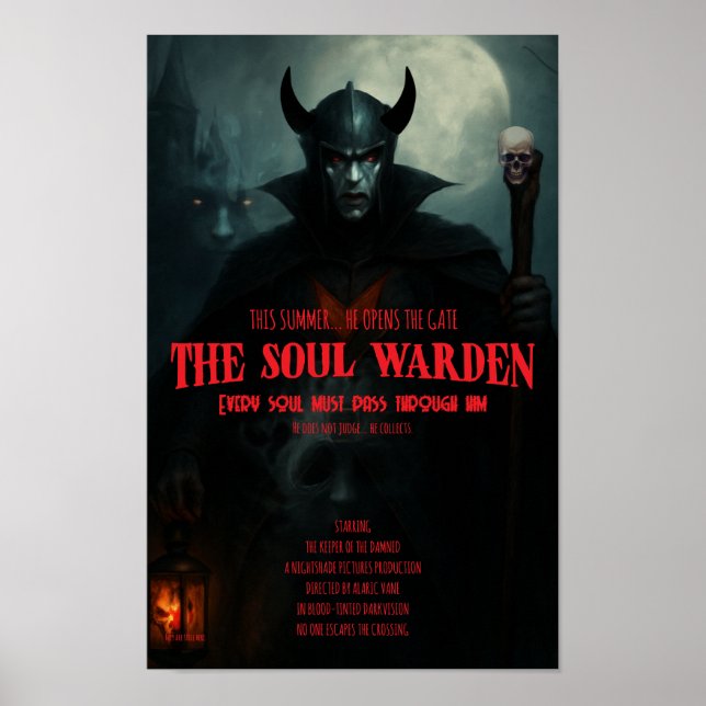 Póster de Terror Gótico Arte de Pared Guardián del (Frente)