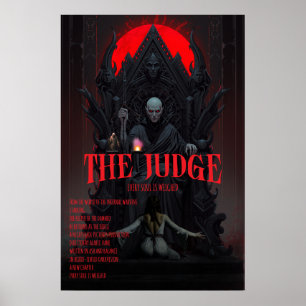 Póster de Terror Gótico El Juez Fantasía Oscura Pa