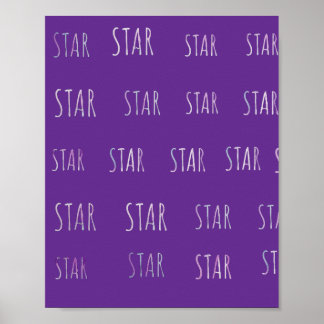 Póster de texto estrella para una edición linda en