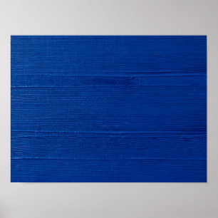 Póster de textura de pincel pintado de azul cobalt