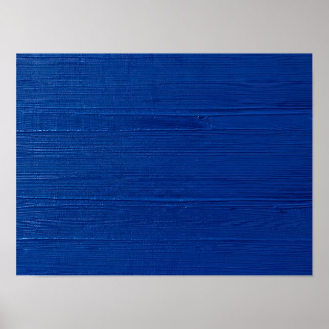 Póster de textura de pincel pintado de azul cobalt (Frente)