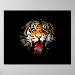 Póster de tigre - Pósters de tigres al estilo del