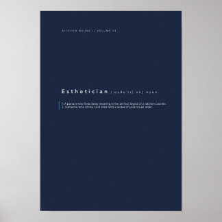 Póster de tipografía Cocina Sustantivos