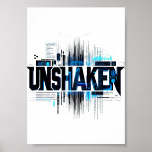 Póster de tipografía cyberpunk inquebrantable