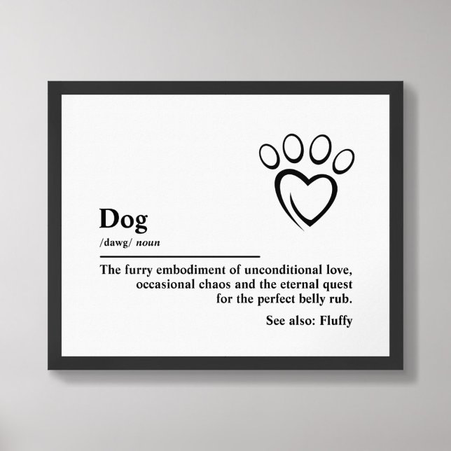 Poster de tipografía de arte en pared de definició (Subido por el creador)