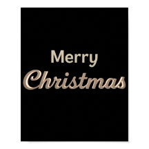 Póster de tipografía de lujo de Feliz Navidad 01