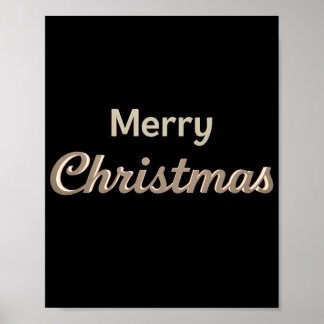 Póster de tipografía de lujo de Feliz Navidad 01