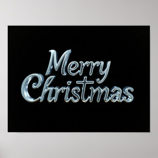 Póster de tipografía de lujo de Feliz Navidad H18