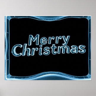 Póster de tipografía de lujo de Feliz Navidad H47