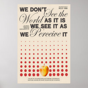 Póster de tipografía de percepción Impresión de ar