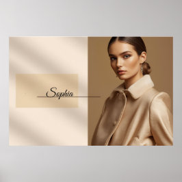 Póster de tipografía minimalista Sophia Chic