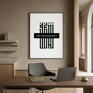 Póster de tipografía Sé Apasionado
