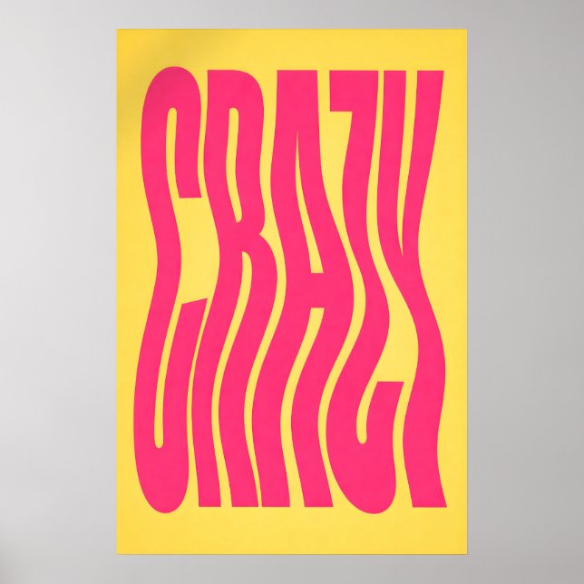 Póster de tipografía Y2K, Declaración retro audaz  (Frente)