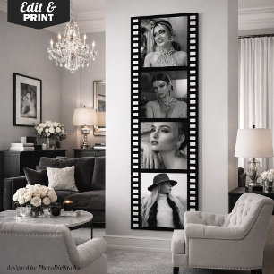 Póster de tira de película de foto personalizada,