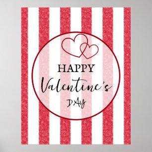 Póster de tiras del Día de San Valentín Feliz