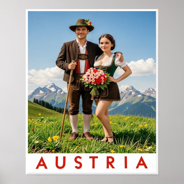 Póster de Tirol, Austria  (Frente)