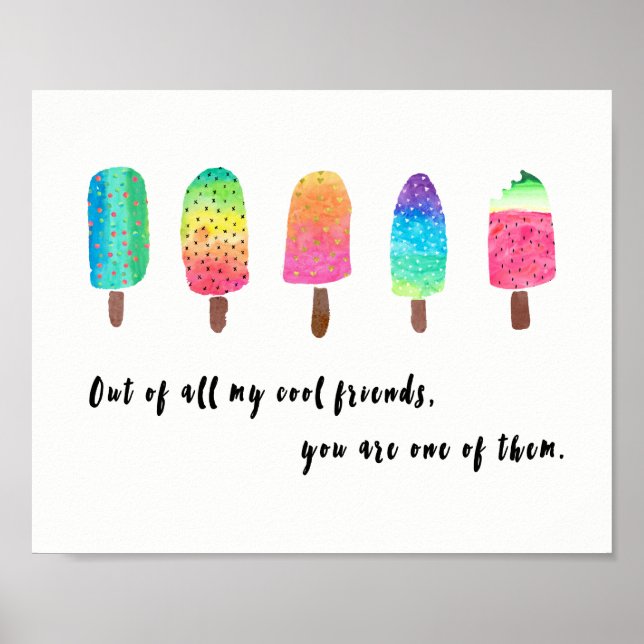 Póster De todos mis amigos de Guay - blanco con negro (Frente)