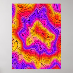 Póster de topografía de ondas