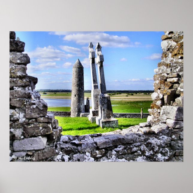 Poster de torre Clonmacnoise o impresión (Frente)