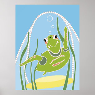 Póster de Tortuga de Moda