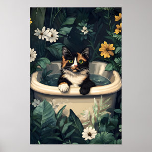 Póster de Tortuga en Bañera, Póster Divertido de G