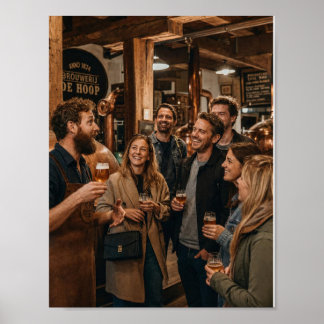 Póster de Tour de Cervecería Cálida y Risa Compart