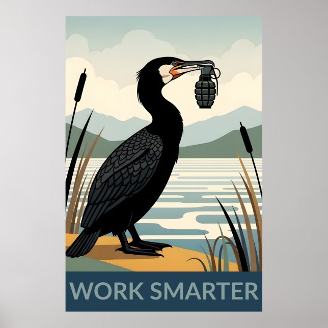 Póster de trabajar más inteligentemente (Frente)
