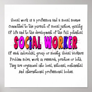 Poster de trabajo social Imprimir arte ~~Definició