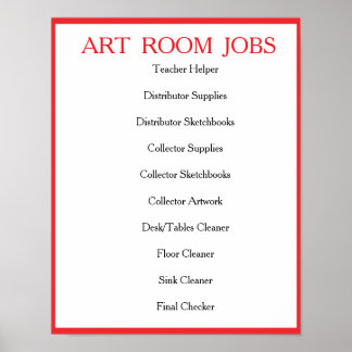 Póster de trabajos en el aula de arte -(borde)