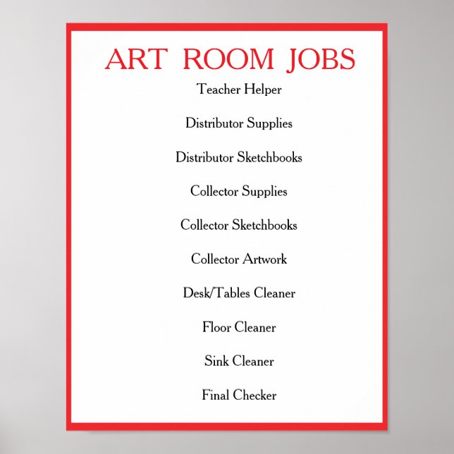 Póster de trabajos en el aula de arte -(borde) (Frente)
