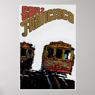 Póster de tranvías por cable de San Francisco