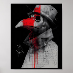 Póster de Trash Polka de Médico de la Peste Gótico