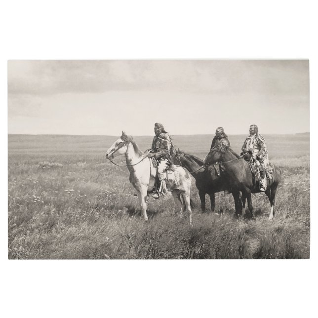 Poster de tres jefes de pie negro (Anverso)