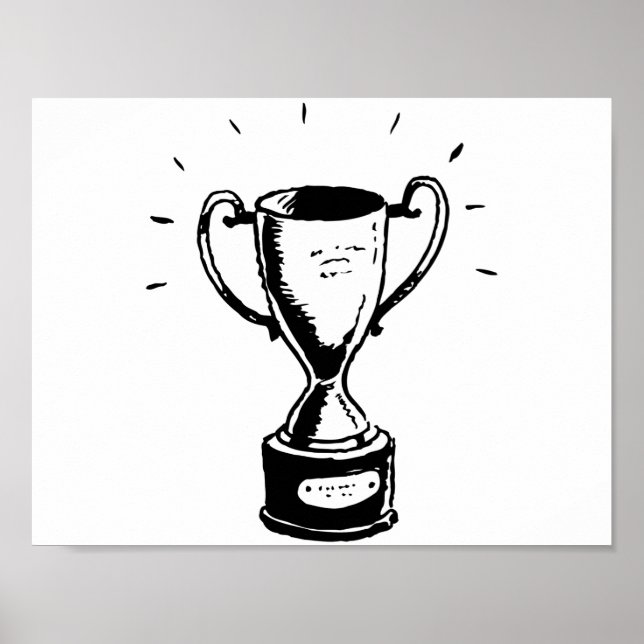 Póster de Trofeo Blanco y Negro (Frente)