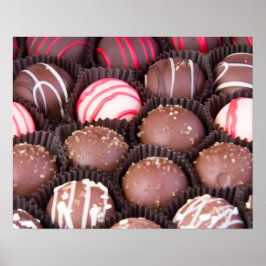 Póster de trufa de dulces de chocolate