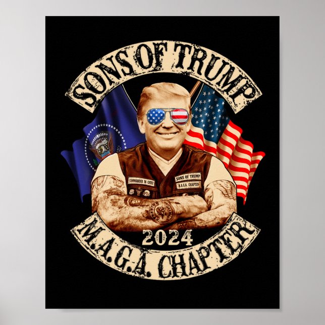 Póster De Trump Maga Chapter 2024 Funny (Frente)