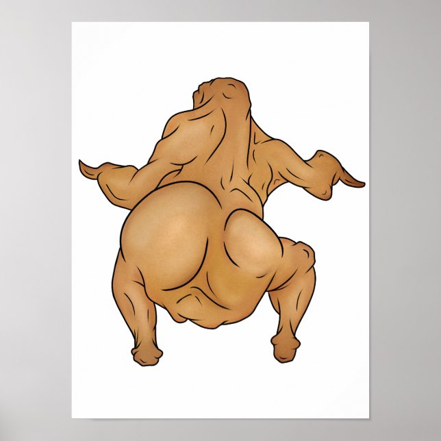 Póster de Twerkey de Acción de Gracias (Frente)