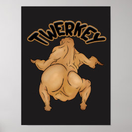 Póster de Twerkey de Acción de Gracias