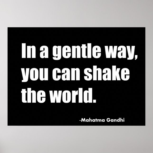Póster De una manera suave se puede sacudir el mundo. Mah (Frente)