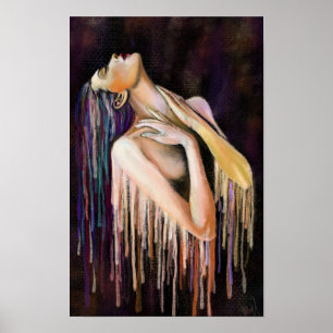 Poster de una mujer de fusión - Arte de pintura