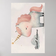Póster de Unicornio lindo